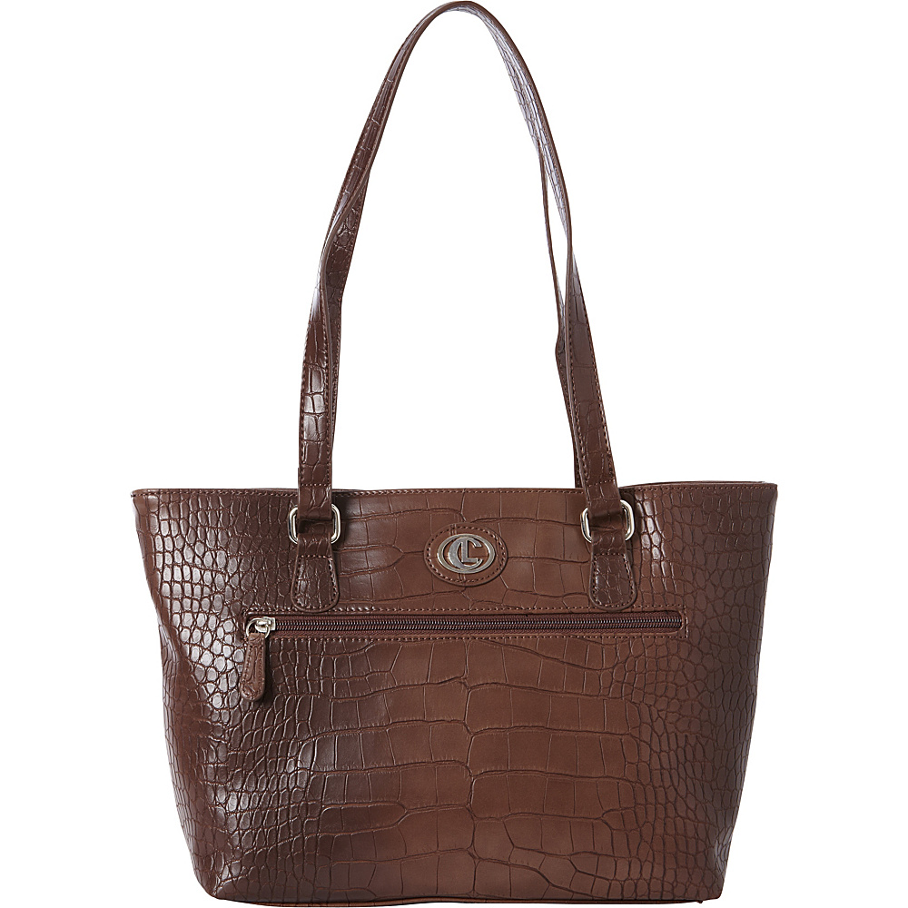 Aurielle Carryland Crocodile Dundee tote Brown Taupe Aurielle Carryland Manmade Handbags