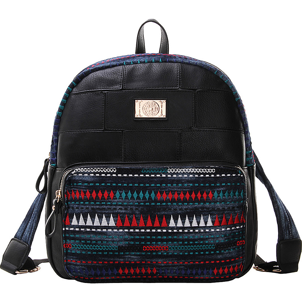MKF Collection Greyson Back To School Textured Backpack Black MKF Collection Everyday Backpacks