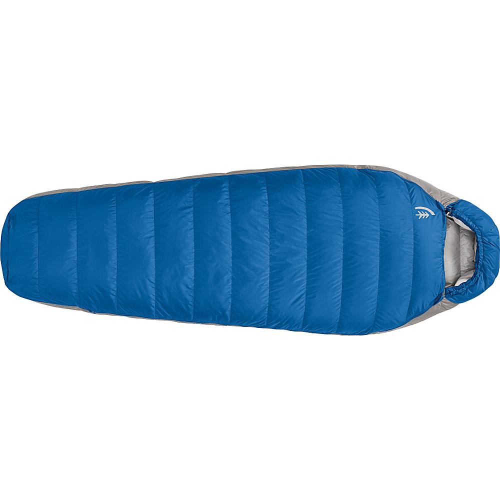 Sierra Designs Zissou Plus 700 Down 3 Season Long Sleeping Bag Victoria Blue Sleet Grey Sierra Designs Outdoor Accessories