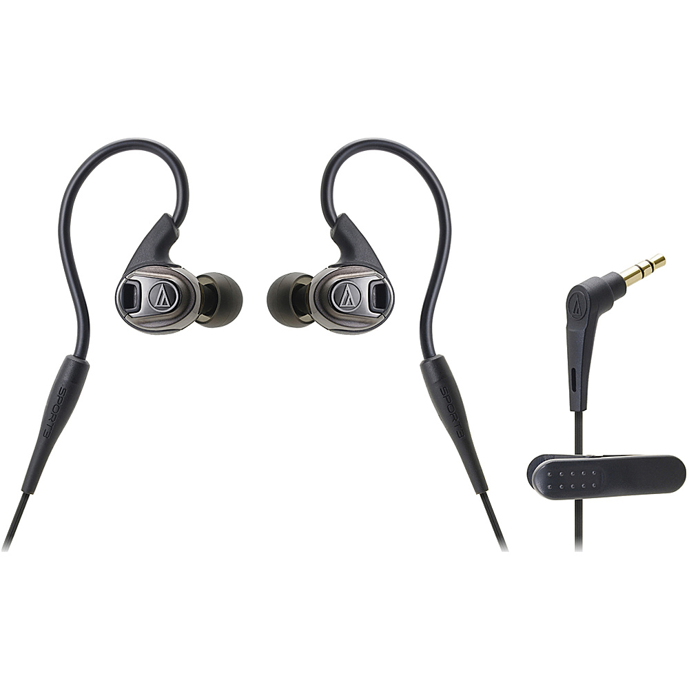 Audio Technica ATH SPORT3 SonicSport In Ear Headphones Black Audio Technica Headphones Speakers