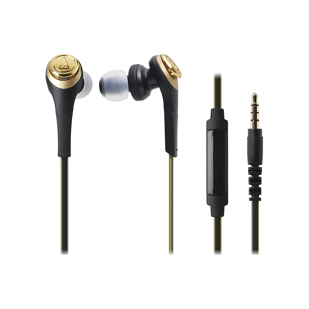 Audio Technica ATH CKS550ISBGD Solid Bass In Ear Headphones with In Line Mic and Control Black Audio Technica Headphones Speakers