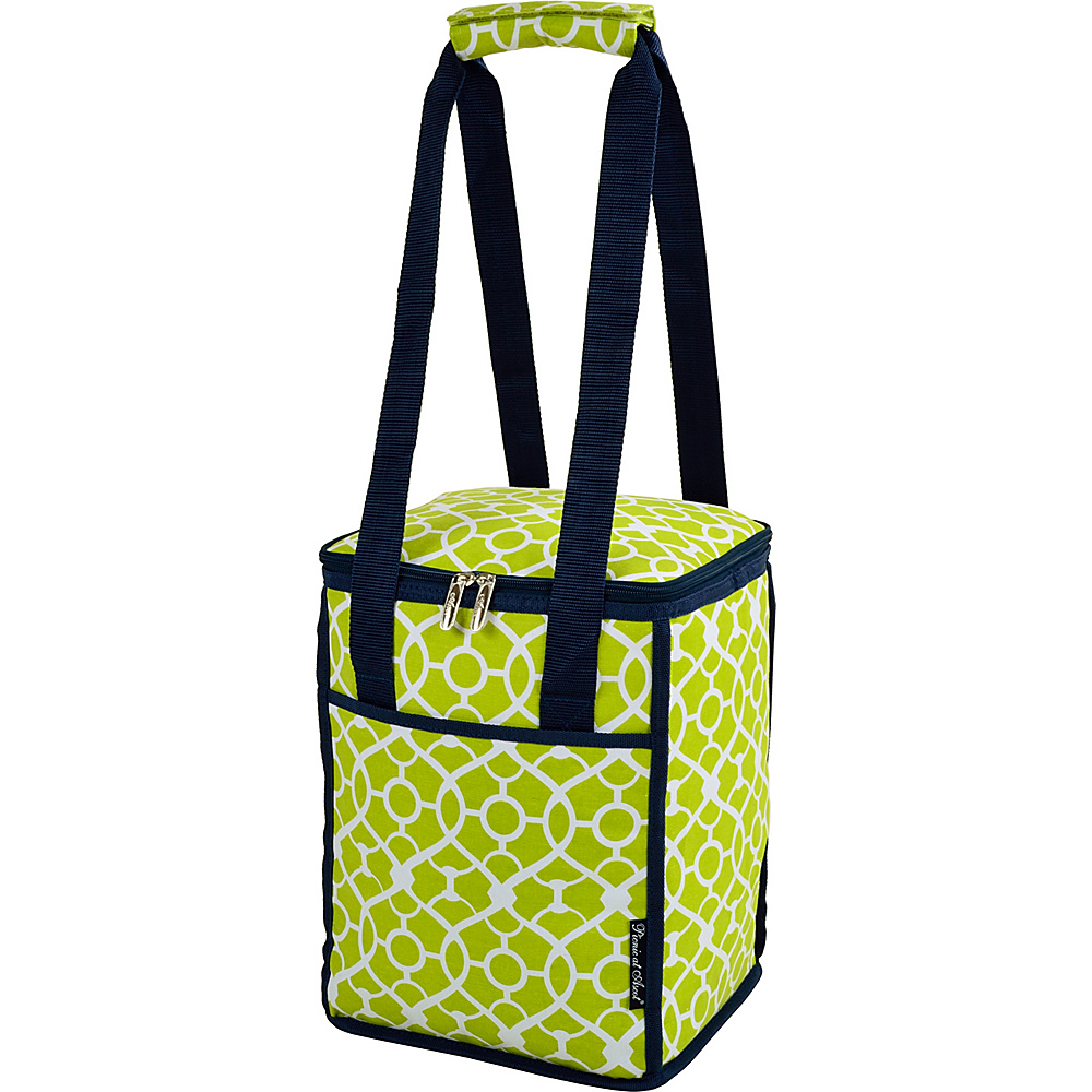 Picnic at Ascot 24 Can Collapsible Cooler Tote Trellis Green Picnic at Ascot Outdoor Coolers