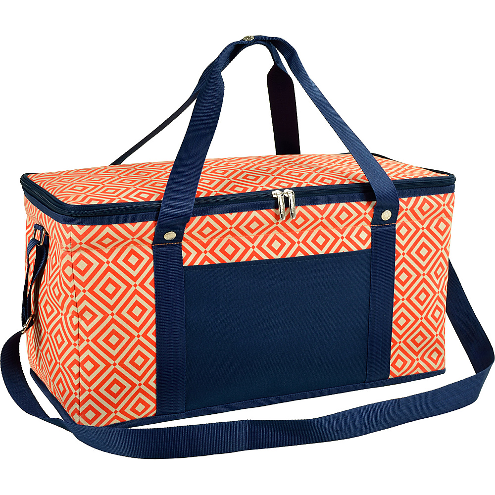Picnic at Ascot 72 Can Large Folding Collapsible Cooler Orange Navy Picnic at Ascot Outdoor Coolers
