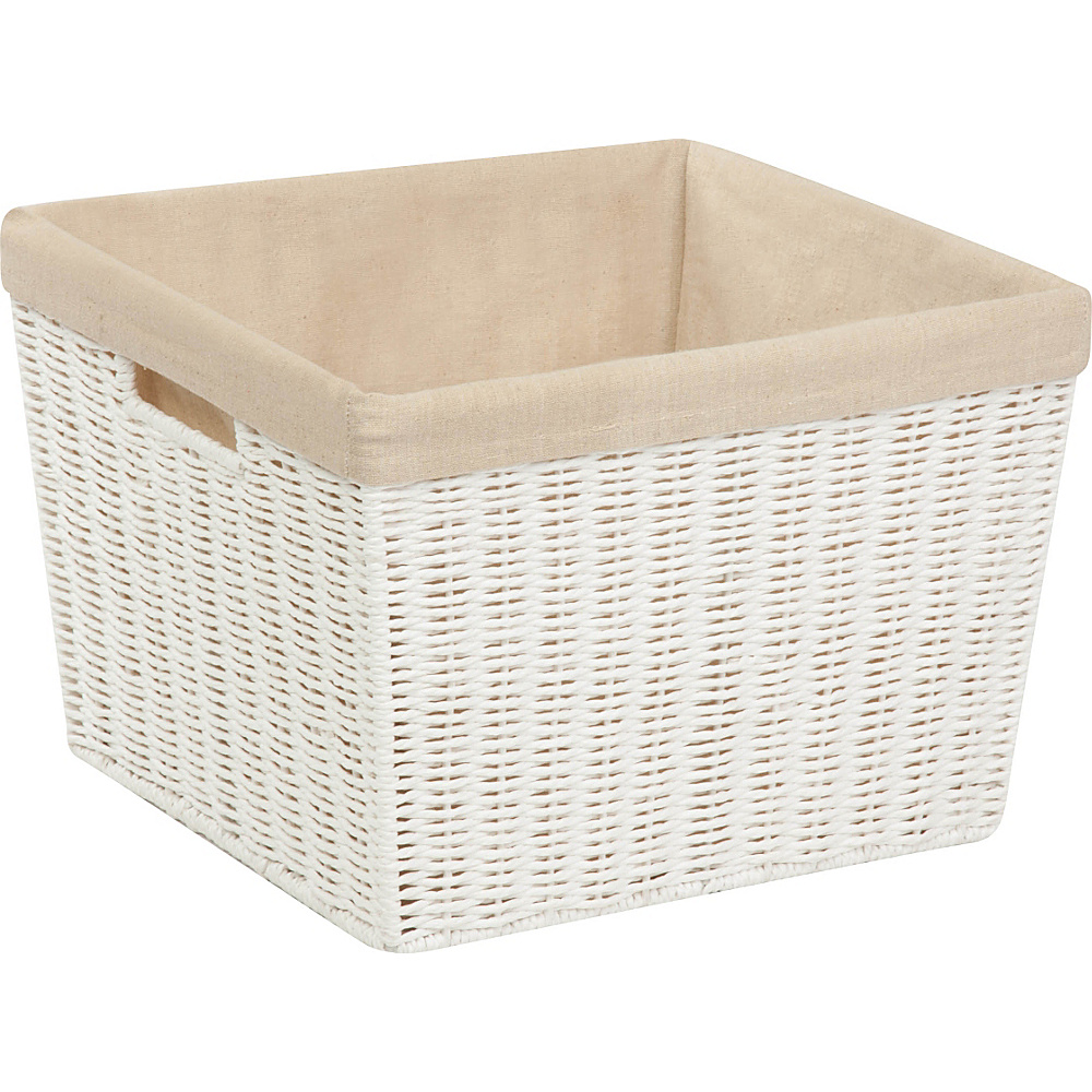 Honey Can Do Parchment Cord Basket with Liner white Honey Can Do Travel Health Beauty