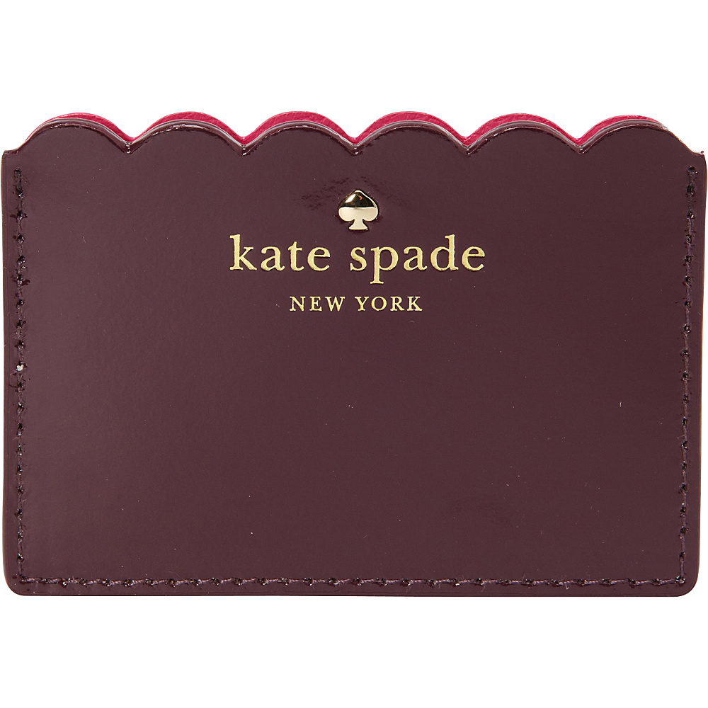 kate spade new york Lily Avenue Patent Card Holder Mahogany Radish kate spade new york Women s Wallets