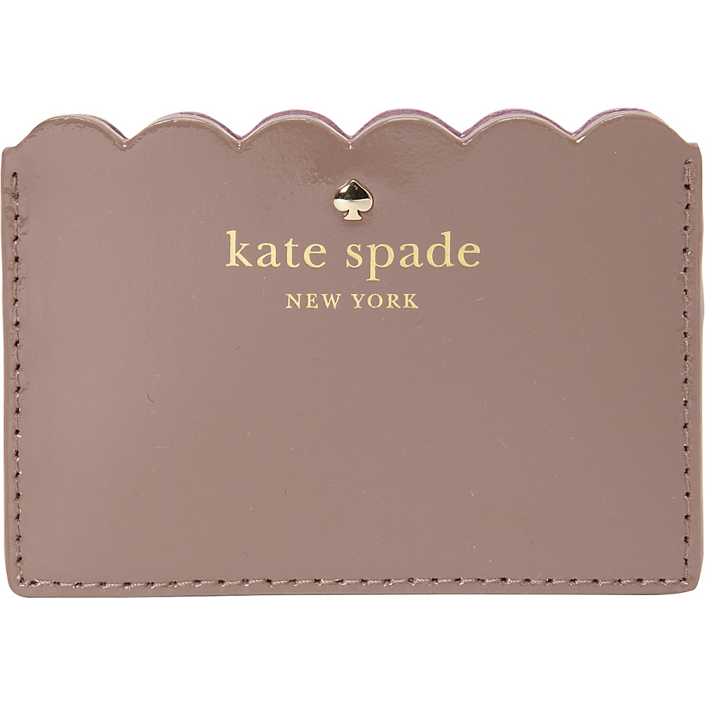 kate spade new york Lily Avenue Patent Card Holder Porcini RoseTaupe kate spade new york Ladies Small Wallets