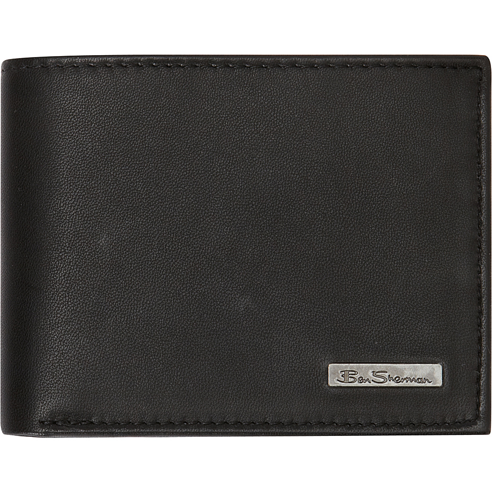 Ben Sherman Luggage Brick Lane Collection Leather Passcase Bi Fold Wallet Black Ben Sherman Luggage Men s Wallets