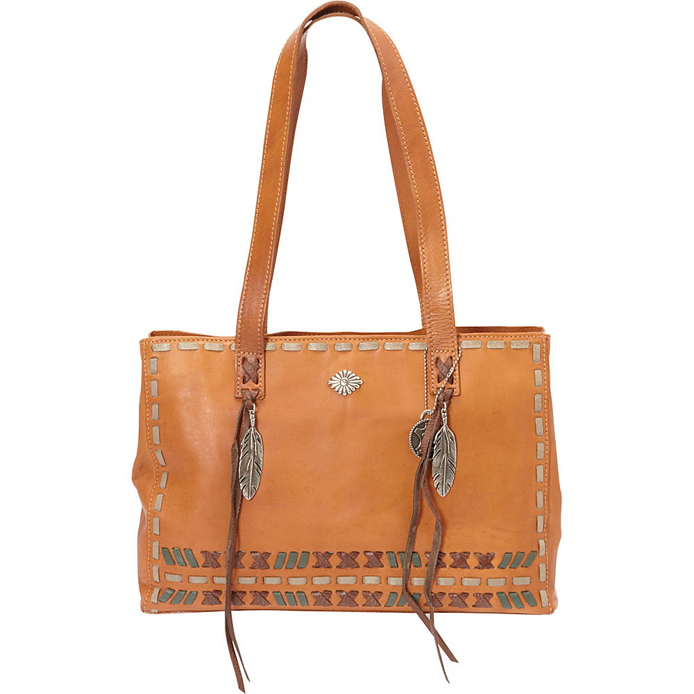 American West Mohican Melody Shopper Tote Golden Tan American West Leather Handbags