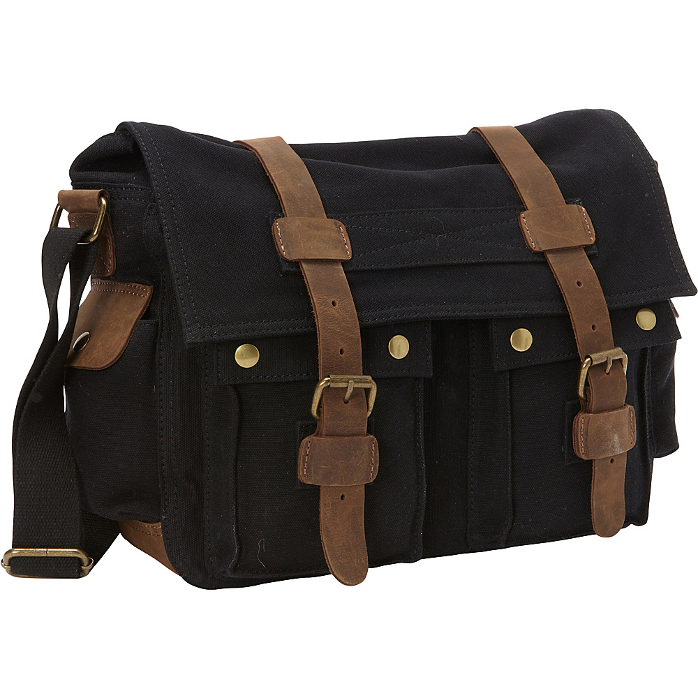 Vagabond Traveler Classic Canvas Messenger Bag Black Vagabond Traveler Messenger Bags