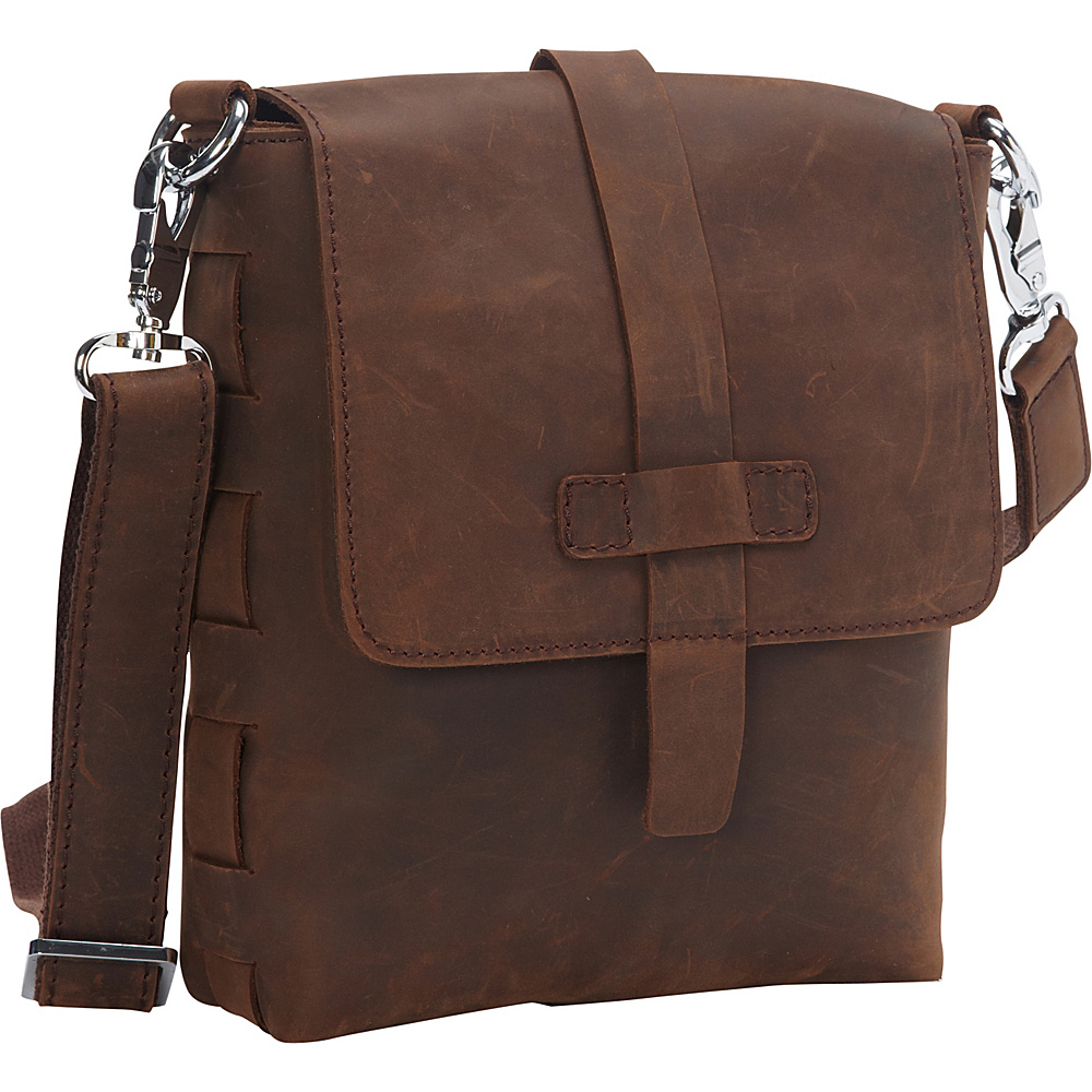 Vagabond Traveler Cowhide Leather Messenger Slim Sling Style Distress Vagabond Traveler Messenger Bags