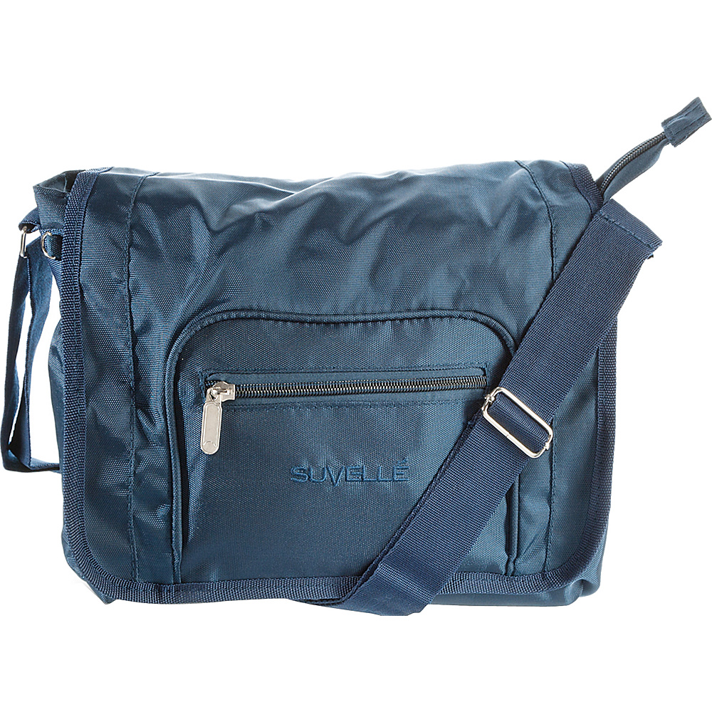 Suvelle Flapper Travel Everyday Shoulder Bag Navy Suvelle Fabric Handbags