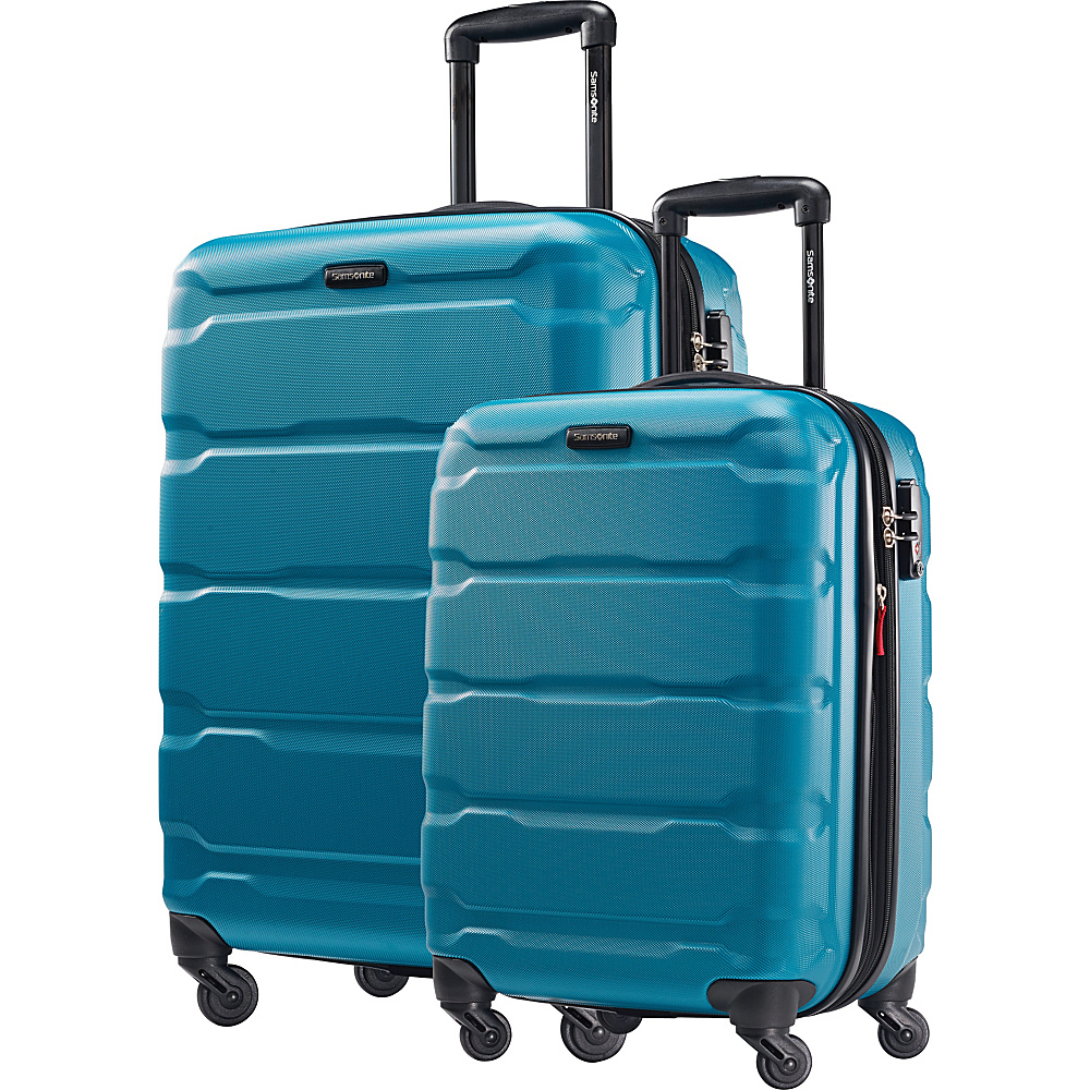 Samsonite Omni PC 2 Piece Hardside Set Caribbean Blue Samsonite Luggage Sets