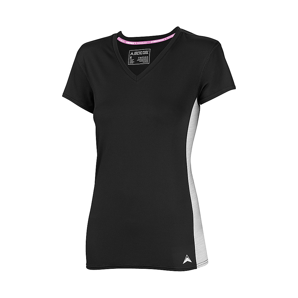 Arctic Cool Womens V Neck Instant Cooling Shirt with Mesh L Cool Black Arctic Cool Women s Apparel