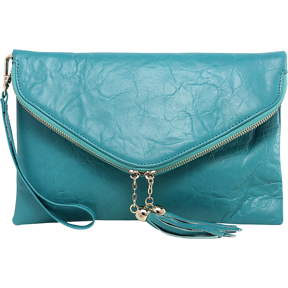 Vicenzo Leather Cece Leather Crossbody Turquoise Vicenzo Leather Leather Handbags