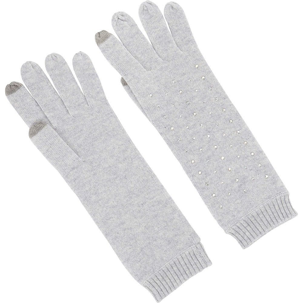Kinross Cashmere Crystal Gloves Dove Kinross Cashmere Gloves
