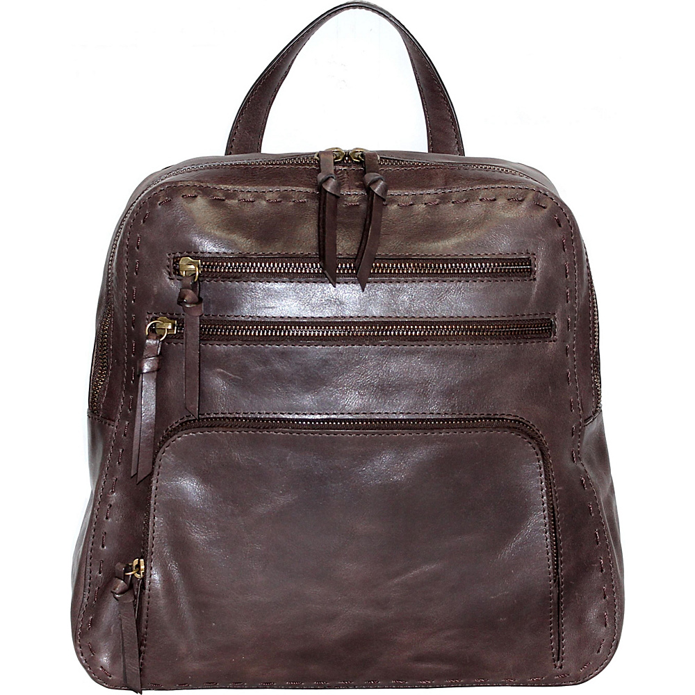 Nino Bossi Carnation Bud Backpack Chocolate Nino Bossi Leather Handbags