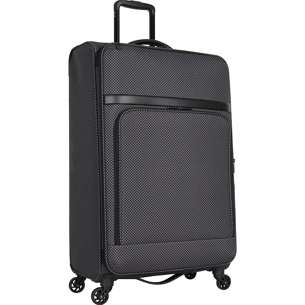 Ben Sherman Luggage York Collection 28 Upright Luggage Black Grey Herringbone Ben Sherman Luggage Softside Checked