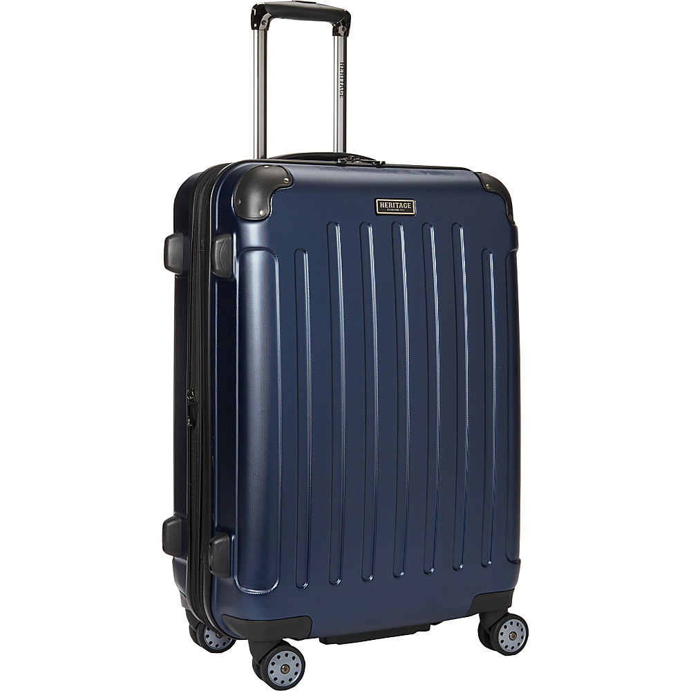 Heritage Logan Square Collection 25 Expandable 8 Wheel Luggage Navy Heritage Hardside Checked