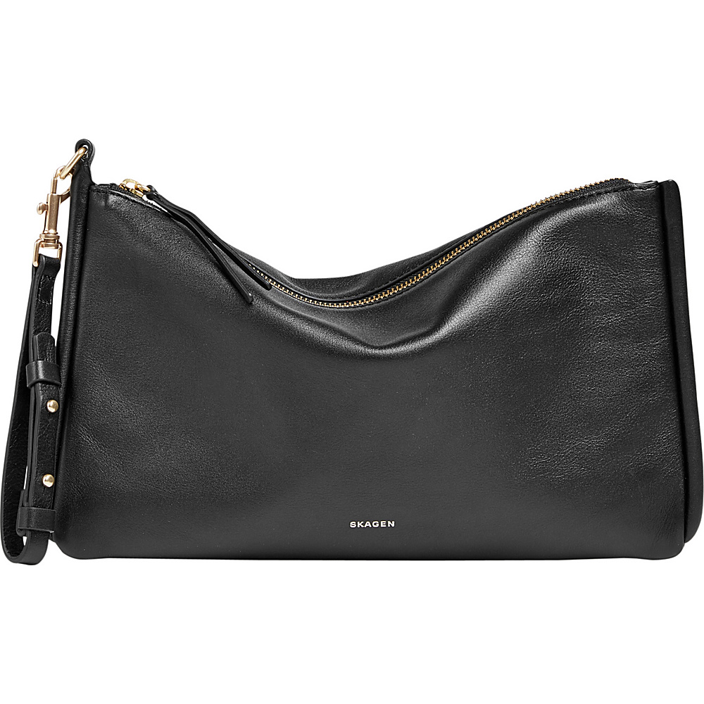 Skagen Anesa Clutch Black Skagen Leather Handbags