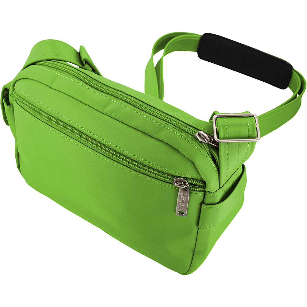 BeSafe by DayMakers Anti Theft Roamer Ultra Light Shoulder Bag Bright Green BeSafe by DayMakers Fabric Handbags