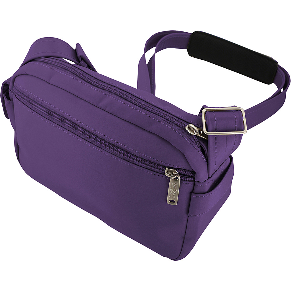 BeSafe by DayMakers Anti Theft Roamer Ultra Light Shoulder Bag Purple BeSafe by DayMakers Fabric Handbags