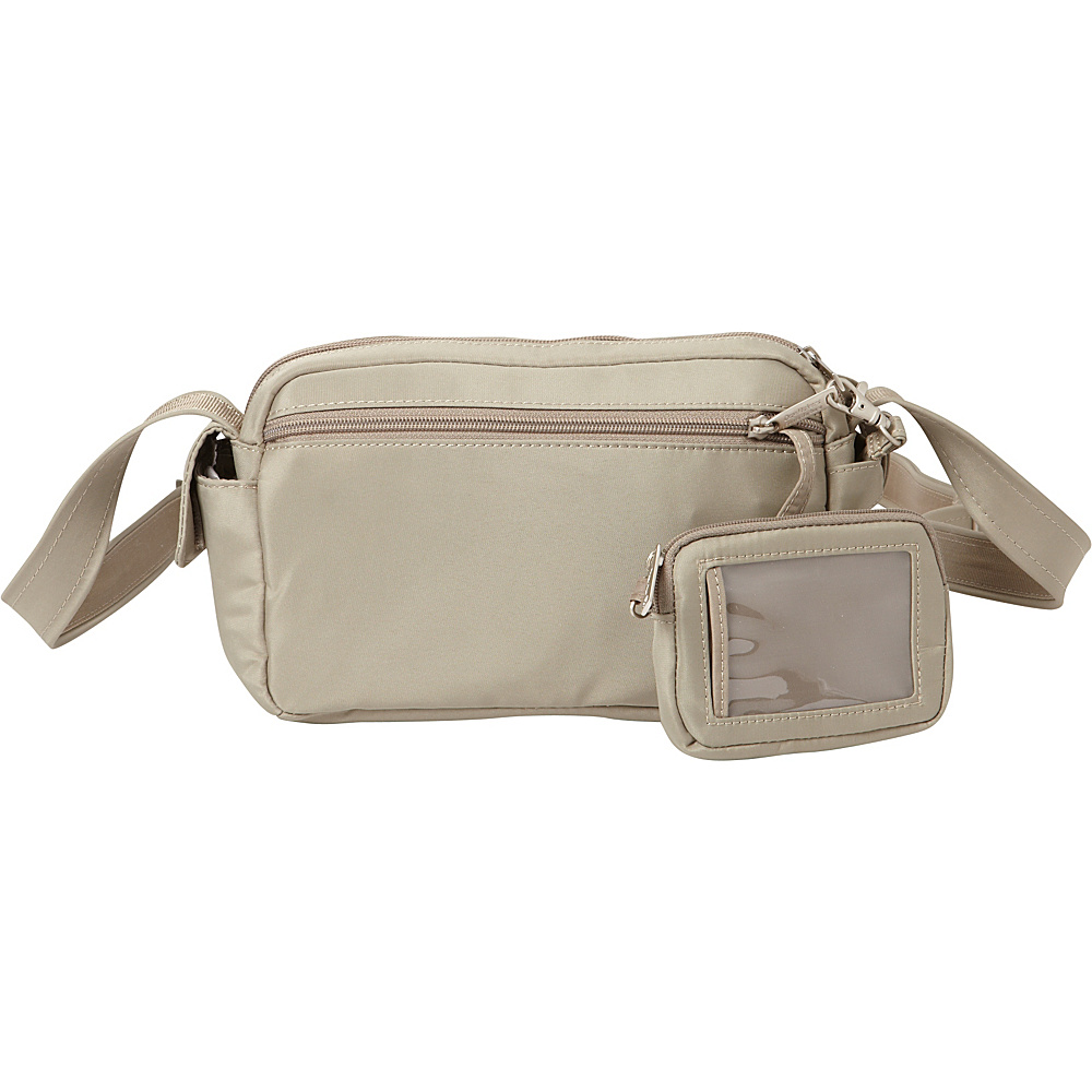 BeSafe by DayMakers Anti Theft Roamer Ultra Light Shoulder Bag Taupe BeSafe by DayMakers Fabric Handbags