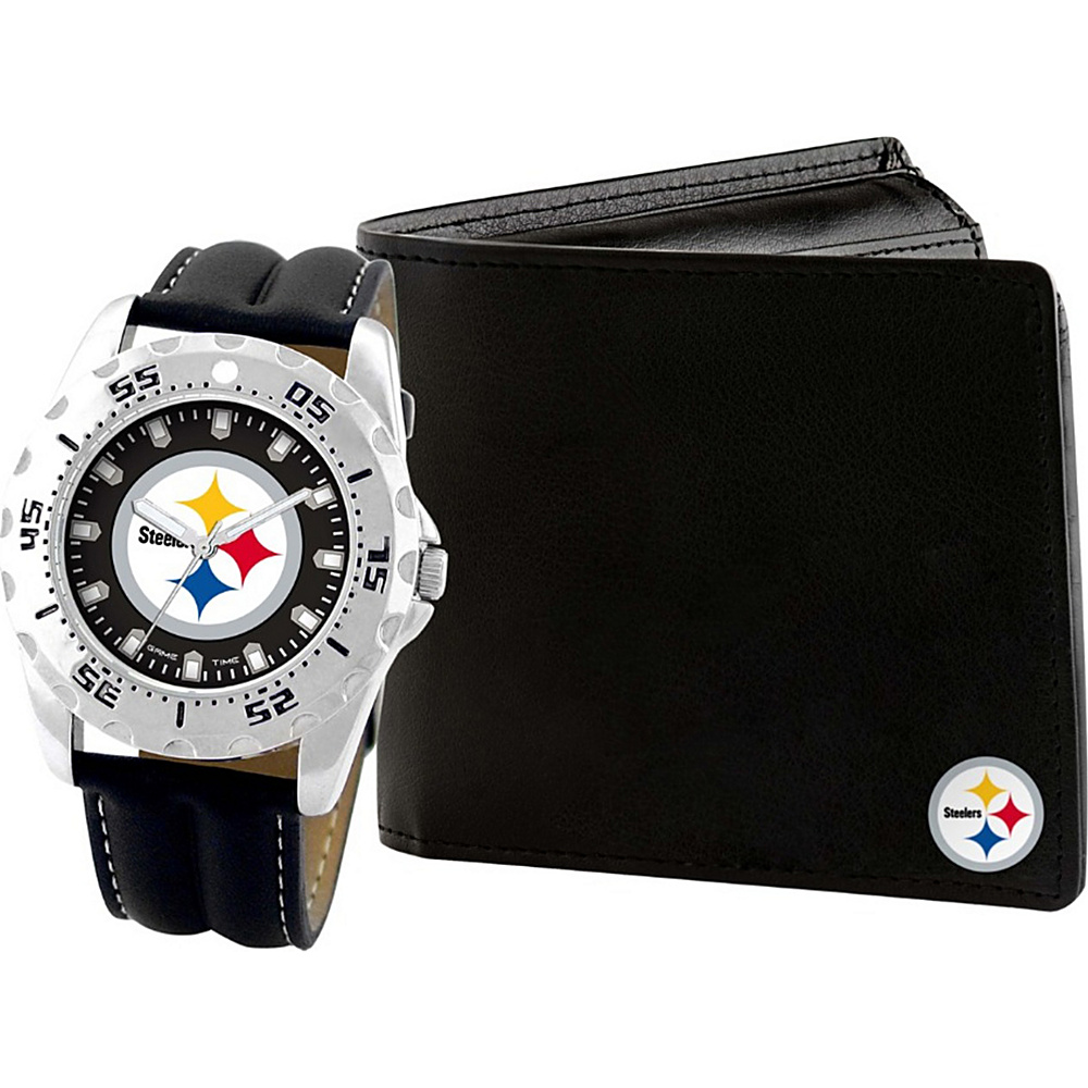 Game Time Watch and Wallet Gift Set NFL Pittsburgh Steelers Game Time Watches