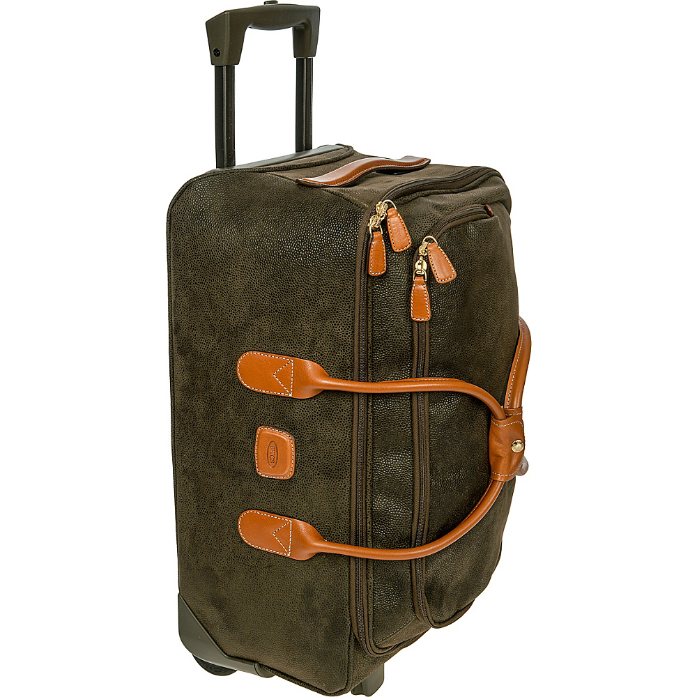 BRIC S Life 21 Carry On Rolling Duffle Olive BRIC S Rolling Duffels