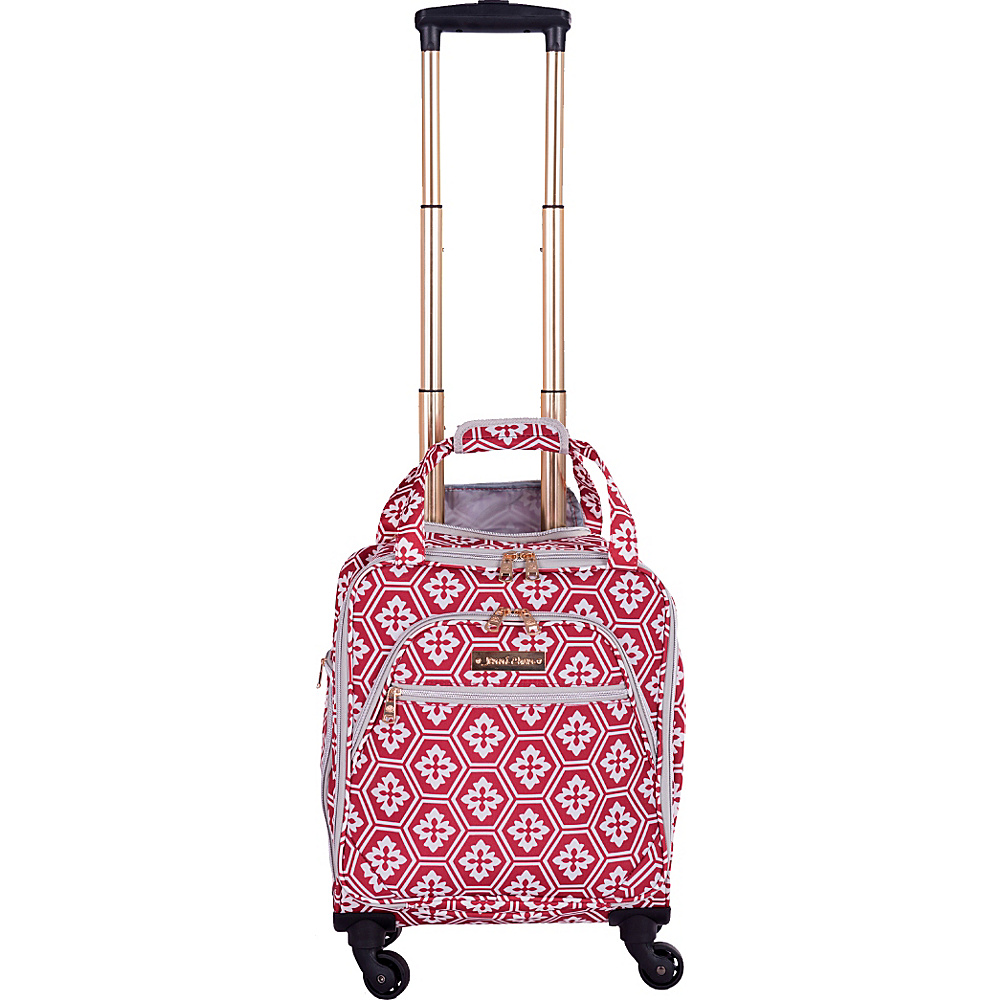 Jenni Chan Aria Snow Flake 15" Spinner Underseat Tote - eBags EXCLUSIVE Red - Jenni Chan Softside Carry-On