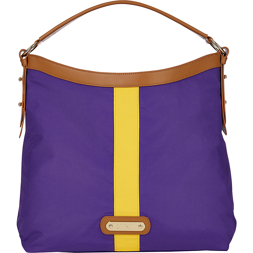 Davey s Hobo Stripe Purple Gold Stripe Davey s Fabric Handbags