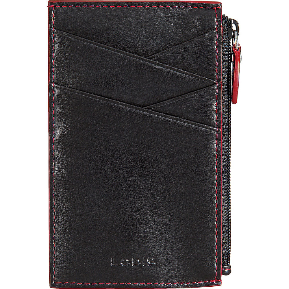 Lodis Audrey Ina Card Case Black Red Lodis Women s Wallets