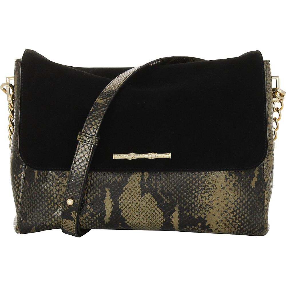 Elaine Turner Naimie Python Shoulder Bag Golden Moss Python Elaine Turner Designer Handbags