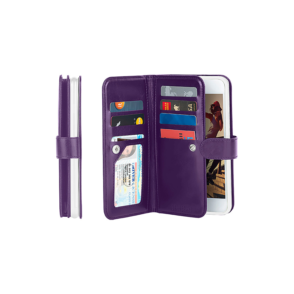 Gear Beast Dual Folio Wallet iPhone 6 Plus Case Purple iPhone 6 Plus Gear Beast Electronic Cases