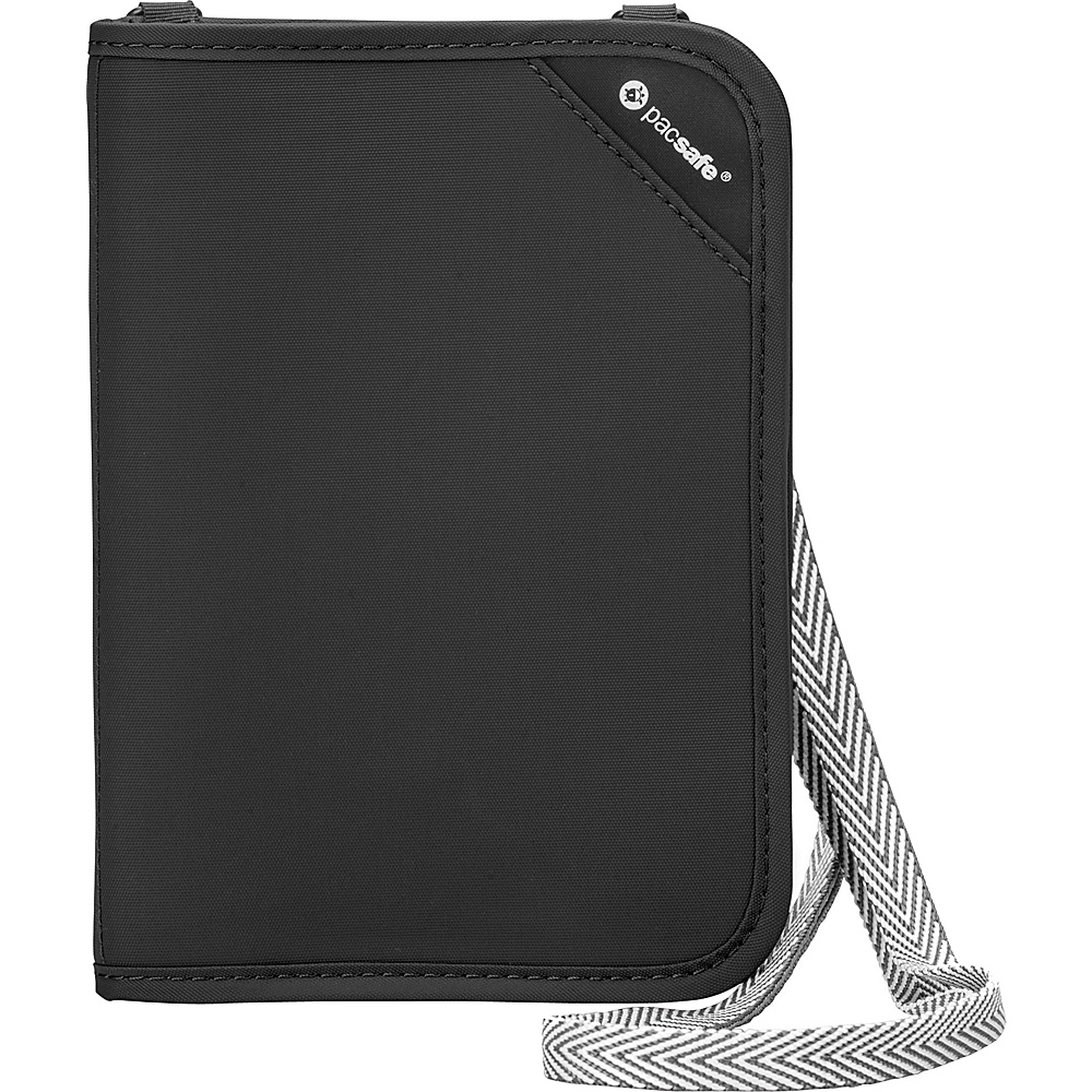 Pacsafe RFIDsafe V150 Anti Theft RFID Blocking Compact Passport Wallet Black Pacsafe Travel Wallets