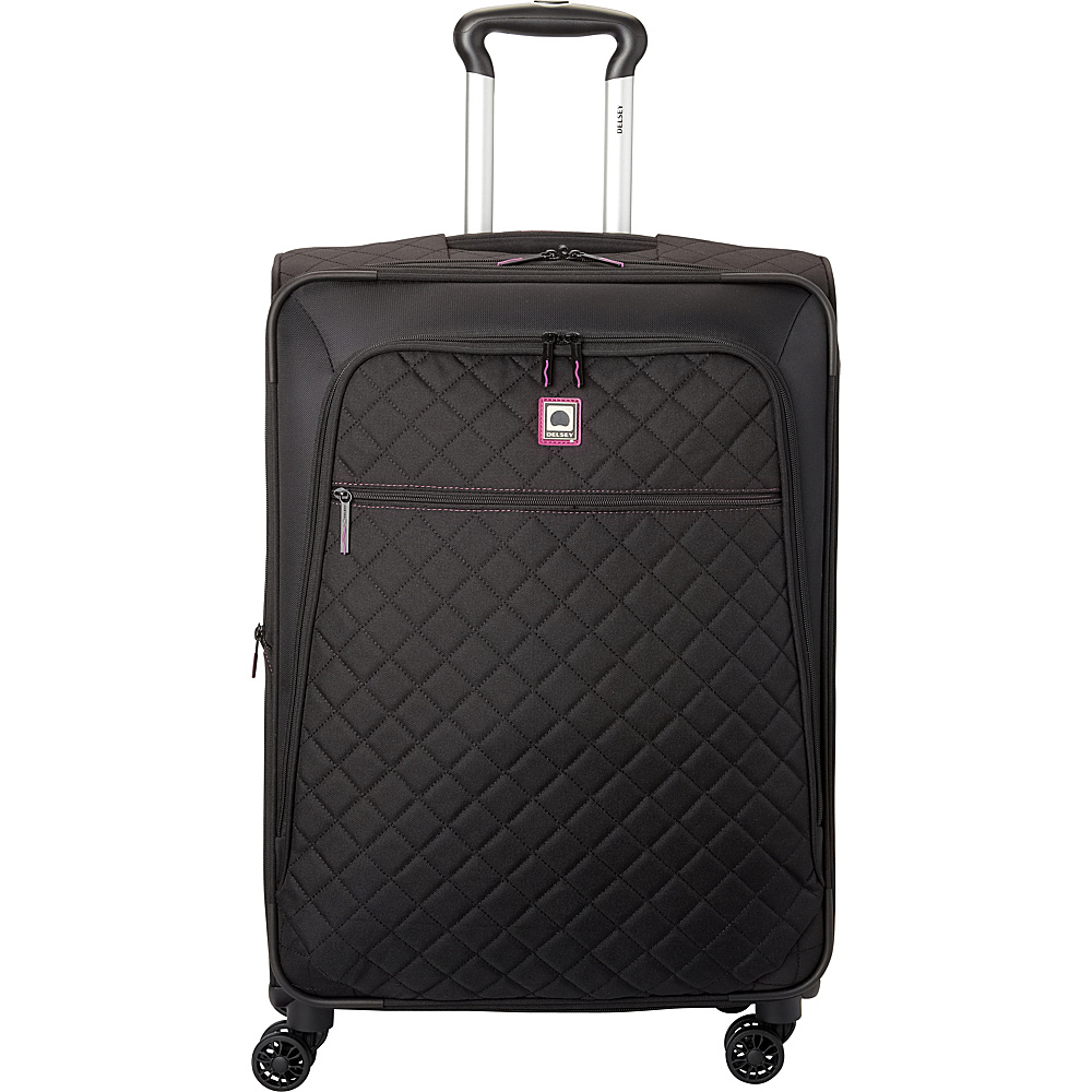 Delsey Quilted 25 Expandable Spinner EXCLUSIVE Black Delsey Softside Checked