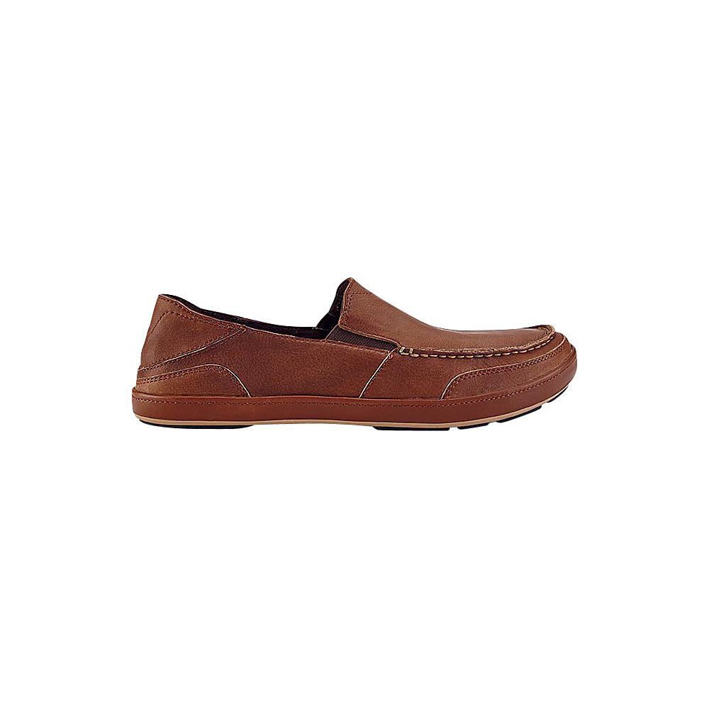 OluKai Mens Puhalu Leather Slip On 10.5 Toffee Toffee OluKai Men s Footwear