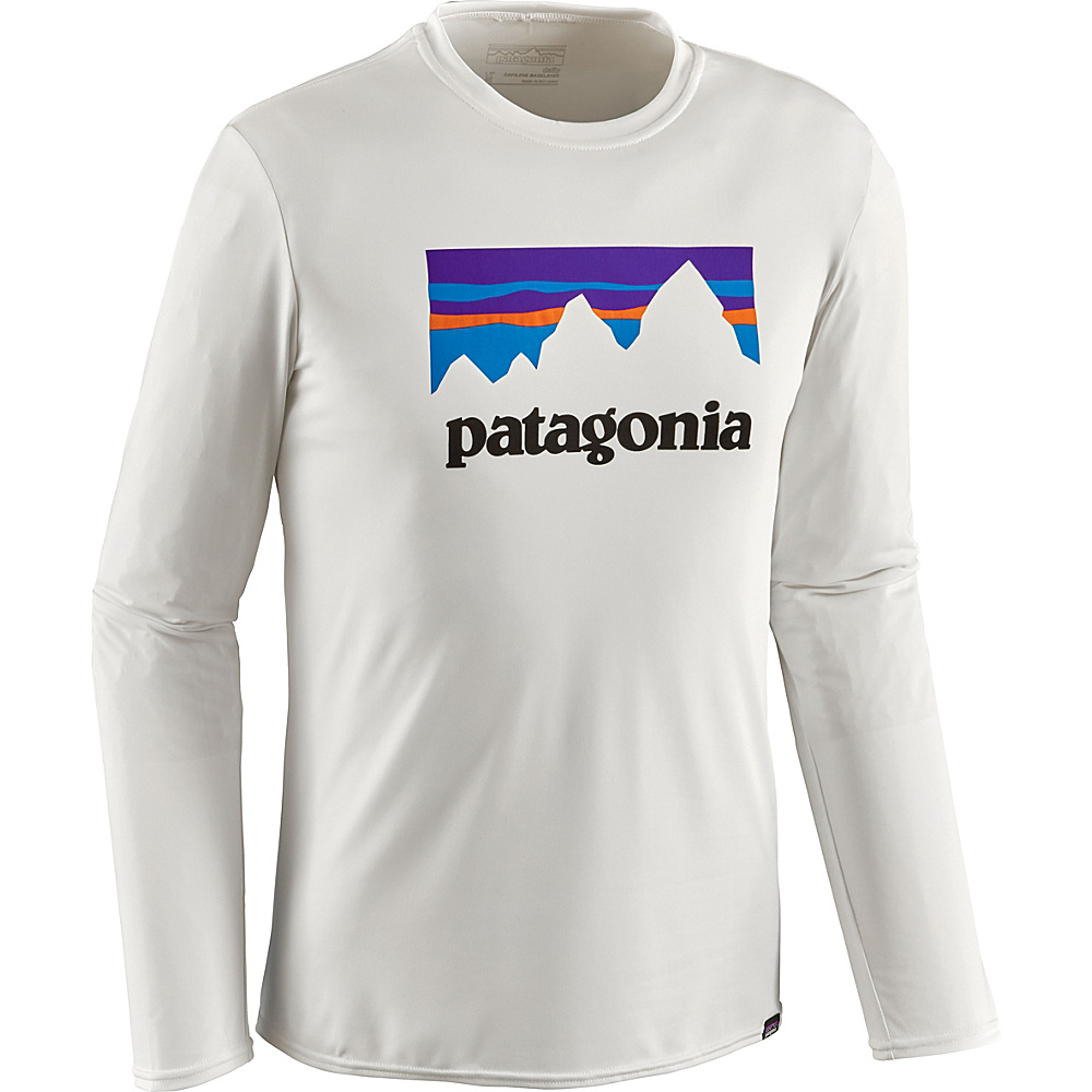 Patagonia Mens Long Sleeved Capilene Daily Graphic T Shirt S Shop Sticker White Patagonia Men s Apparel