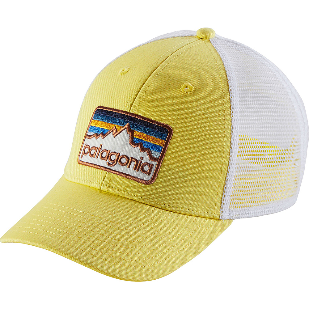 Patagonia Line Logo Badge LoPro Trucker Hat Yoke Yellow Patagonia Hats Gloves Scarves
