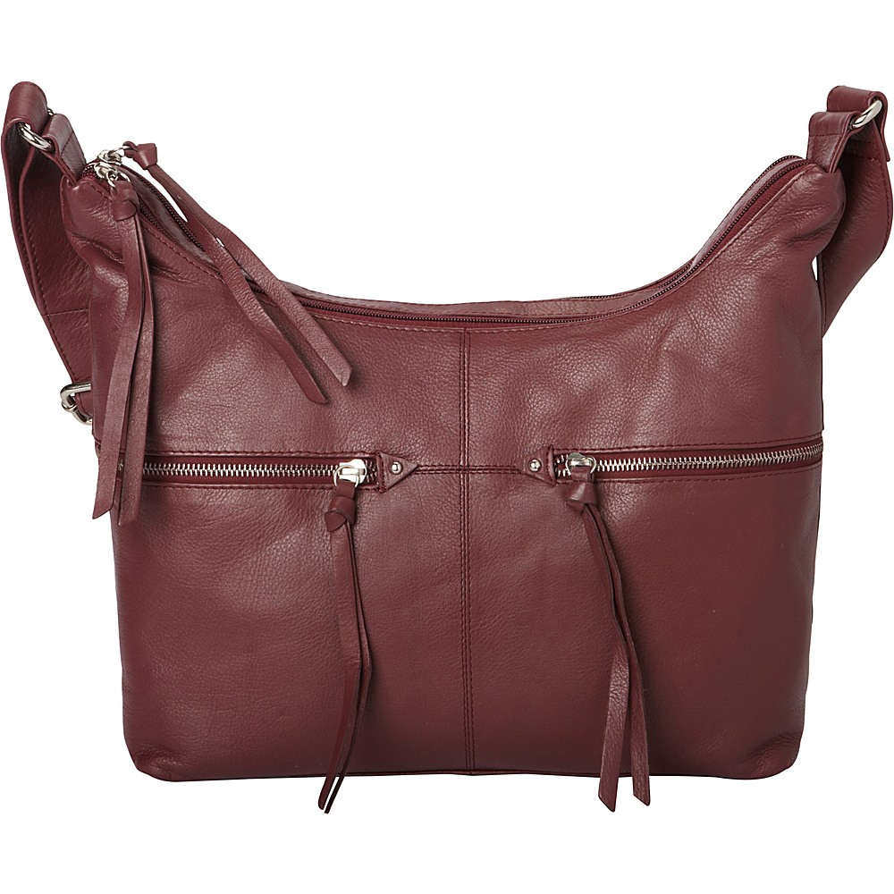 La Diva Gemma Hobo Bayberry La Diva Leather Handbags