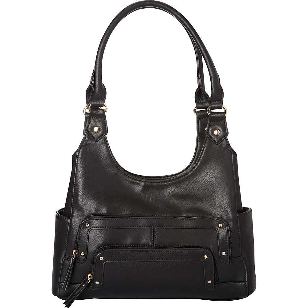 La Diva Harlow Shoulder Bag Black La Diva Manmade Handbags