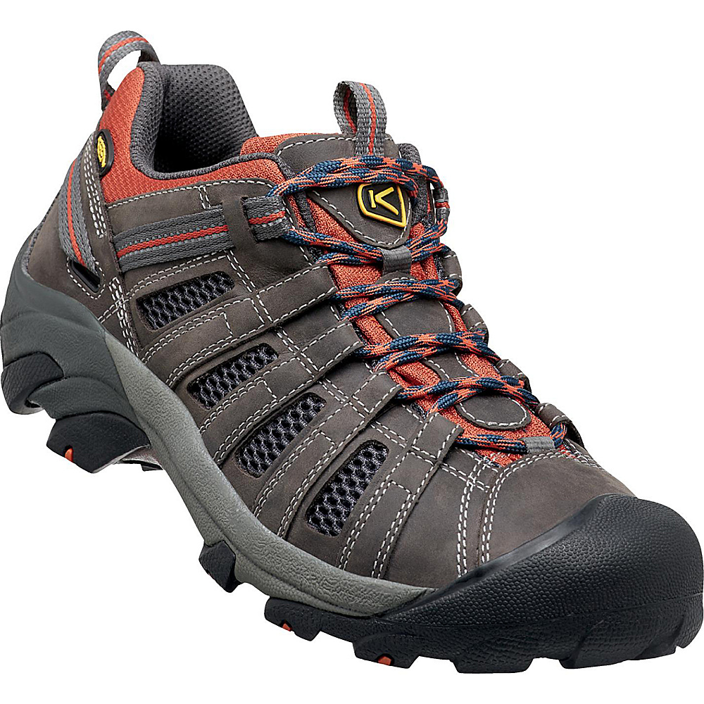 KEEN Mens Voyageur Hiking Shoe 9.5 Magnet Orange Ochre KEEN Men s Footwear