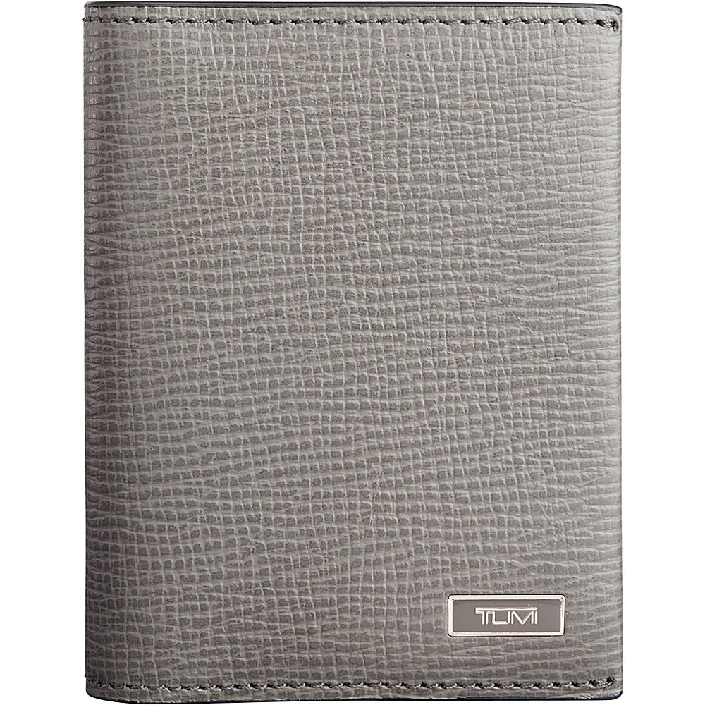 Tumi Monaco Gusseted Card Case with ID Grey Tumi Men s Wallets