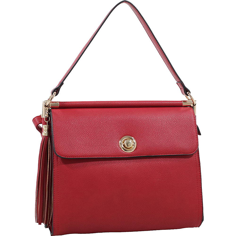 MKF Collection Peony Oversized Double Compartment Crossbody Red MKF Collection Manmade Handbags