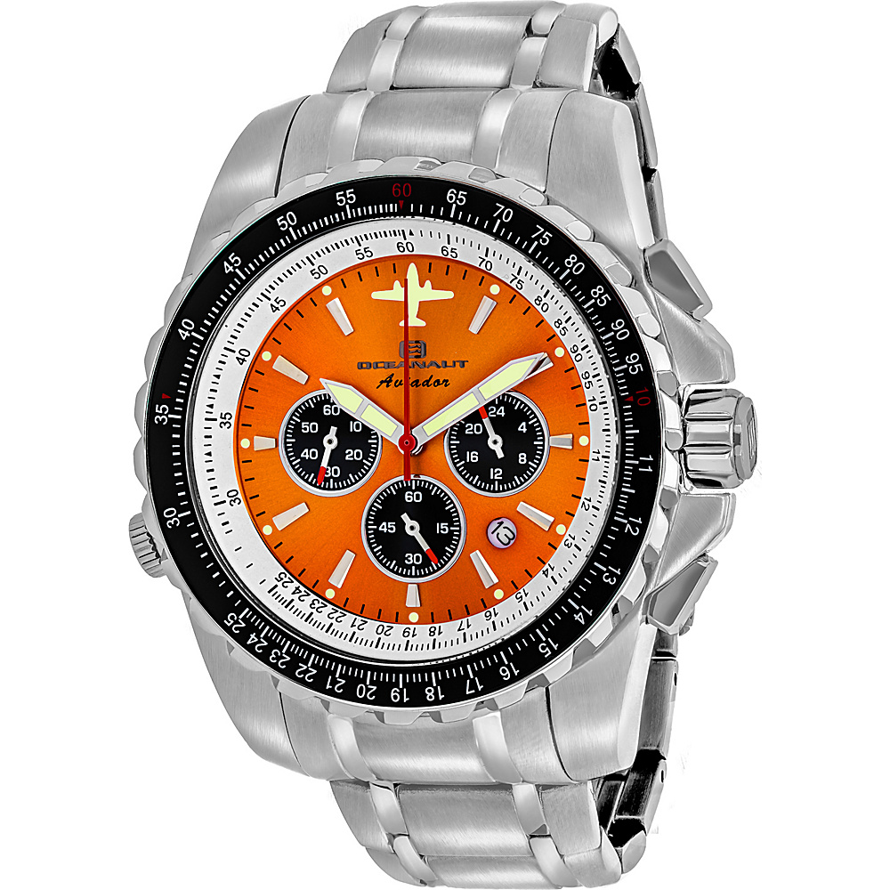 Oceanaut Watches Men s Aviador Pilot Watch Orange Oceanaut Watches Watches