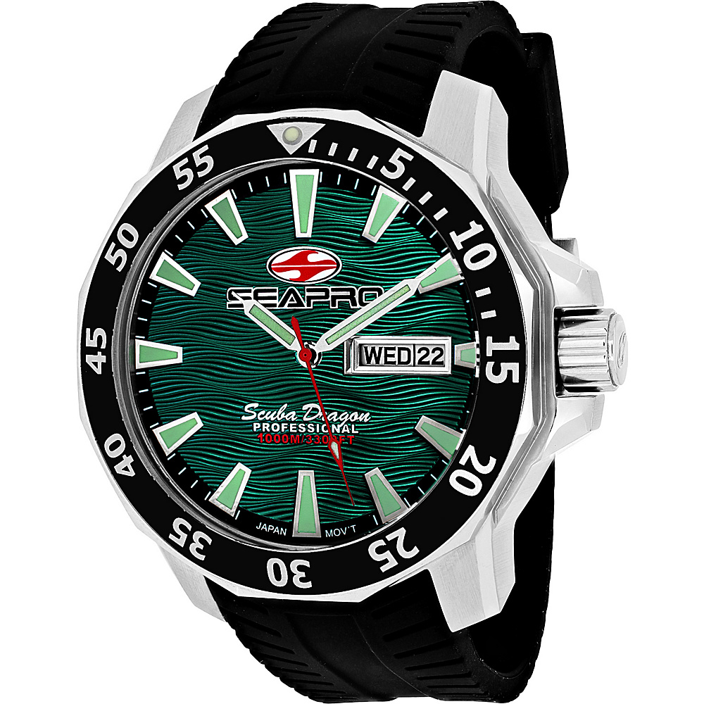 Seapro Watches Men s Scuba Dragon Diver Limited Edition 1000 Me Watch Green Seapro Watches Watches