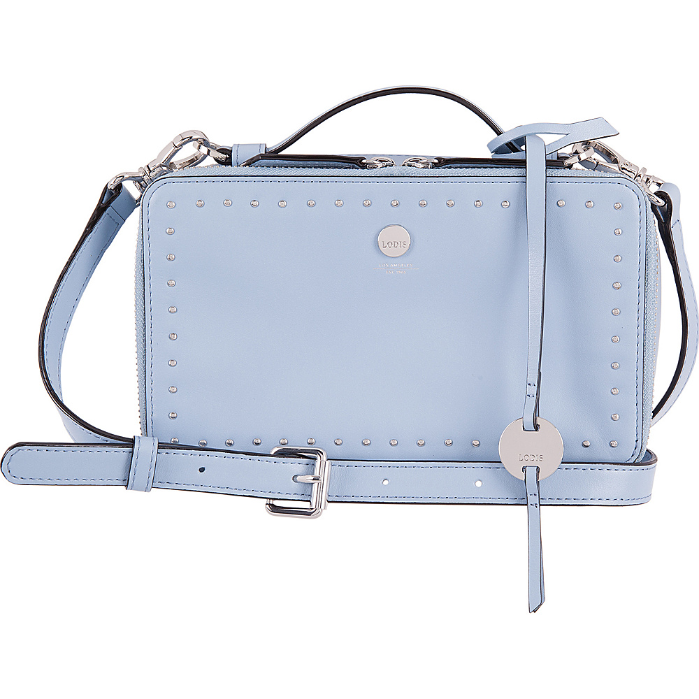 Lodis Pismo Stud RFID Sally Zip Around Crossbody Sky - Lodis Leather Handbags