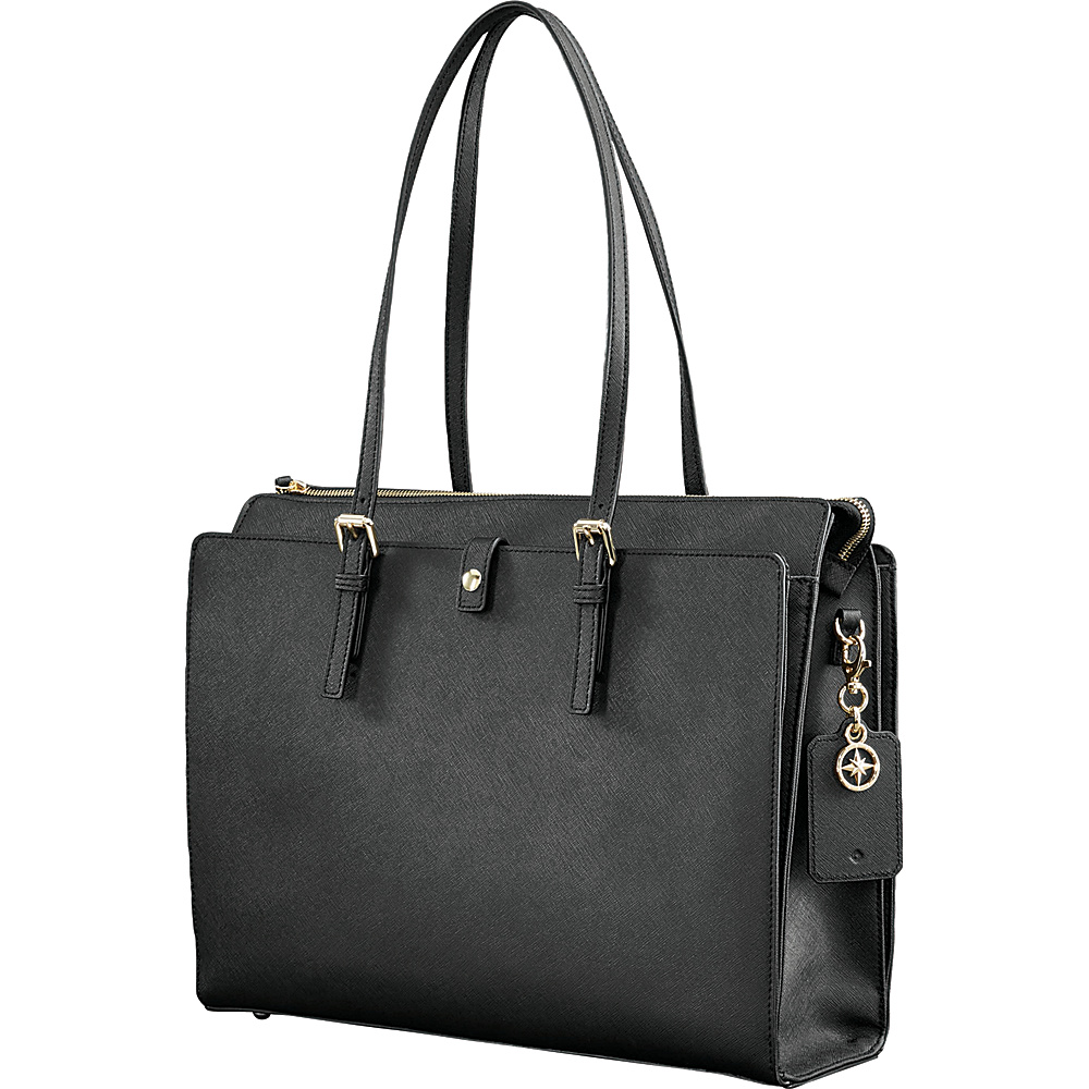 Samsonite North/South Leather Tote Black - Samsonite Women's Business Bags