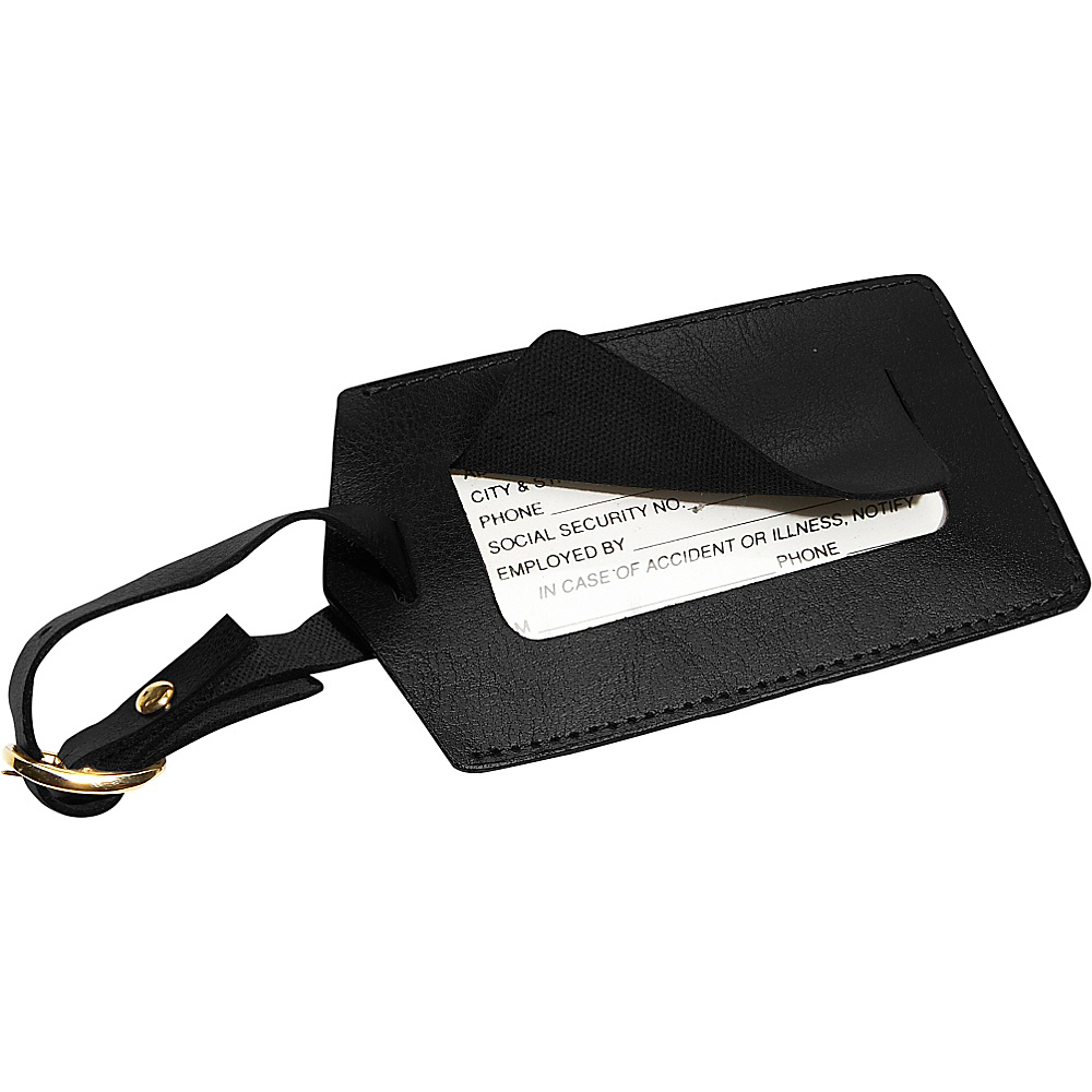 Royce Leather Popular Leather Luggage Tag Black Royce Leather Luggage Accessories
