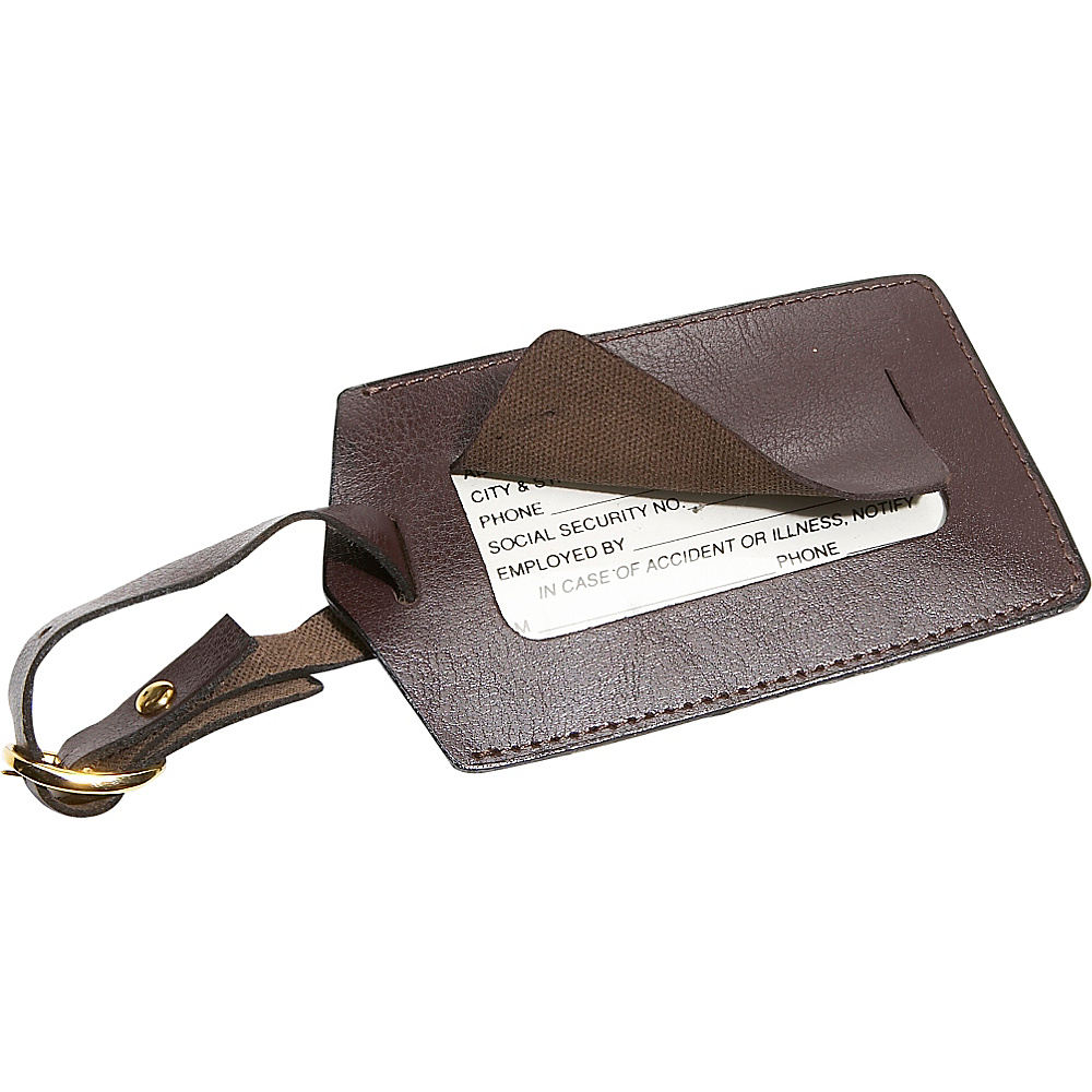 Royce Leather Popular Leather Luggage Tag Burgundy Royce Leather Luggage Accessories