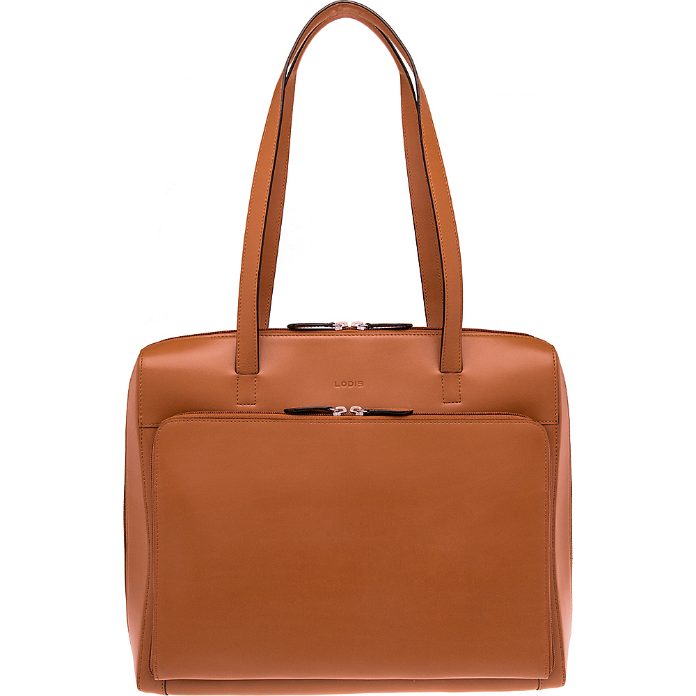 Lodis Audrey Zip Top Laptop Tote w Organizational Features Toffee Lodis Women s Business Bags